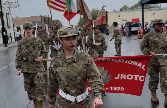  Western JROTC marching in the Cinco de Mayo parade